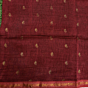 Maroon Paisly Buta Organic Linen Jamdani Saree