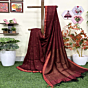 Maroon Paisly Buta Organic Linen Jamdani Saree