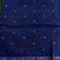 Blue Paisly Buta Organic Linen Jamdani Saree