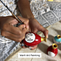 Terracotta Warli Painting  vases Miniatures Pots | Set of 5 pieces