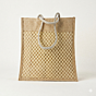 jute shopping bag with stylish net