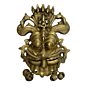 Brass Najariya Face Ganesha Wall Hanging KBH00925