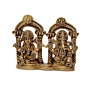 Brass Kamal Ganesh Lakshmi Sitting Idol KBH07194