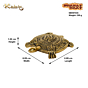 Brass Tortoise with Ganesh Carving Idol KBH07345