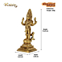 Brass Kalbhairav Idol 6 Inch KBH07366