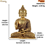 Brass Meditating Buddha Idol KBH07373