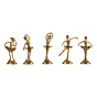 Brass Musical Lady Set of 5 Figurines KBH07404