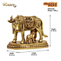 Brass Large Cow & Calf Idol KBH07469