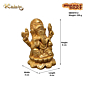 Brass Kamal Sitting Ganesh Idol KBH07512