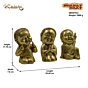 Brass Toy Baby Set of 3 KBH07532