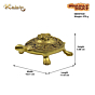 Brass Ganesh on Tortoise Idol KBH07540