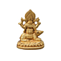 Brass Ganesh With Rat KBH07562