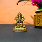 Brass Ganesh With Rat KBH07562