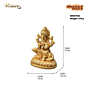 Brass Ganesh With Rat KBH07562