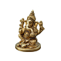Brass Ganesh Round Base Rat KBH07569
