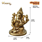 Brass Ganesh Round Base Rat KBH07569