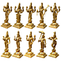 Brass Vishnu Dasavatar Handcrafted Divine Idol KBH07576