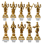 Brass Vishnu Dasavatar Handcrafted Divine Idol KBH07576