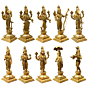Brass Vishnu Dasavatar Handcrafted Divine Idol KBH07576