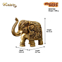 Brass Elephant, Handcrafted Decorative Figurine KBH07580