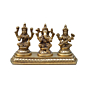 Handcrafted Lakshmi Ganesh Saraswati Idol Set KBH07586