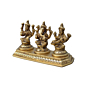 Handcrafted Lakshmi Ganesh Saraswati Idol Set KBH07586