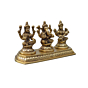 Handcrafted Lakshmi Ganesh Saraswati Idol Set KBH07586