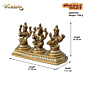 Handcrafted Lakshmi Ganesh Saraswati Idol Set KBH07586