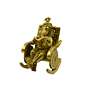 Brass Ganesha on Rocking Chair Idol KBH07600