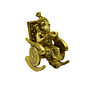 Brass Ganesha on Rocking Chair Idol KBH07600