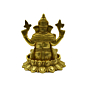 Brass Lotus Ganesh Idol KBH07602