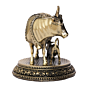 Brass Cow & Calf Statue  KBH09684