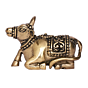 Brass Nandi Idol  2 Inch KBH09563