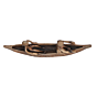 Handcrafted Tribal Design Brass Boat | 12.1 x 1.9 x 4.5 inches
