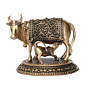 Brass Cow & Calf Statue KBH09685
