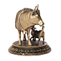Brass Cow & Calf Statue KBH09685