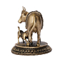 Brass Cow & Calf Statue KBH09685