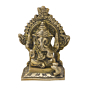 Brass Small Kaman Ganesh Idol KBH06514