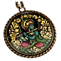 Micro Miniature Mysore Ganjifa Pendant Lord Krishna | Multicolor