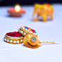kumkum box with sindoor, sindoor dibbi with tilak stick, organic red sindoor powder, handmade kumkum box, sindoor box for pooja, wooden sindoor box India, natural sindoor online, Santarms sindoor set