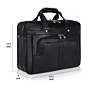 Genuine Leather Laptop Office Organiser Messenger Executive Bag For Men