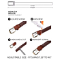 Faux Leather Prong Buckle Belt for Adults | Waist Band Alloy Heavy Duty | Brown
