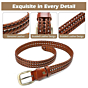Vegan Leather Belt  | Waist Band Alloy Heavy Duty | Tan Color