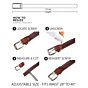 Vegan Leather Belt  | Waist Band Alloy Heavy Duty | Tan Color