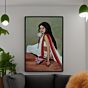 Bengali Handmade Painting | Lady painting on wooden frame
