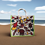 Handmade Sohrai Painting Jute Shopping Bag