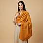 Handwoven Kullu Angora Woollen Stole | Yellow