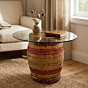 Handwoven Bamboo Tea Table | Brown