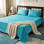 Handmade Applique Bedsheet | Queen Size | Blue