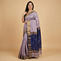Handloom Maheshwari Silk-Cotton Saree | Royal Lavender